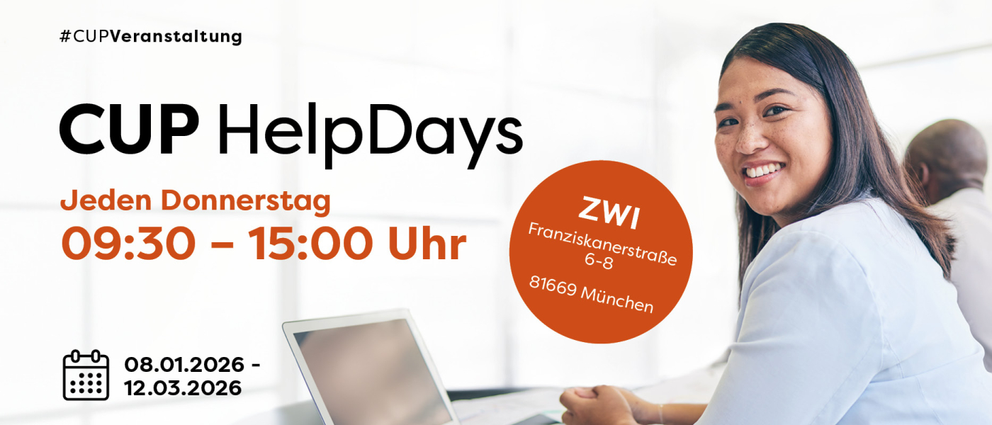 Cup HelpDays jeden Donnerstag 9:30Uhr bis 15:00 Uhr